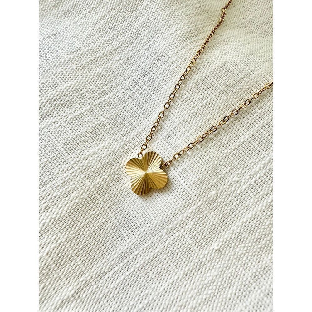 Four Leaf Clover Gold Color Necklace